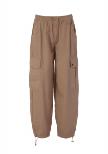 Pantaloni cargo in cotone - beige