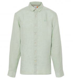 Timberland camicie camicia manica lunga in lino verde