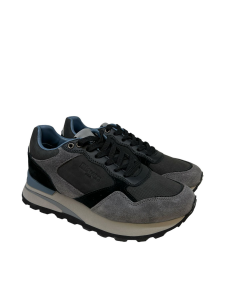 Blauer scarpe sneakers comoda in pelle e suede grigio