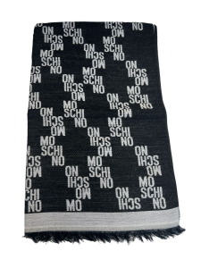 Moschino accessori sciarpa logato 55x180 nero