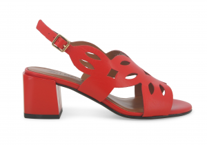 Sandalo donna in pelle rosso k35507